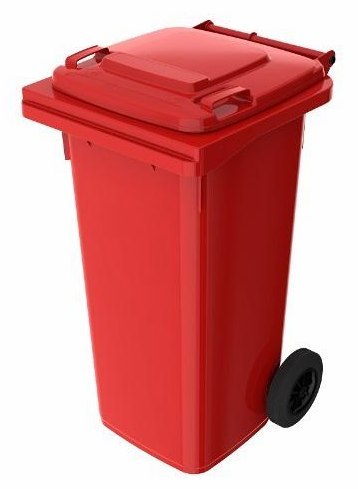 Pojemnik Kosz Kubeł Na Śmieci 120L Czerwony Pojemnik Kosz Kubeł Na Śmieci 120L Czerwony